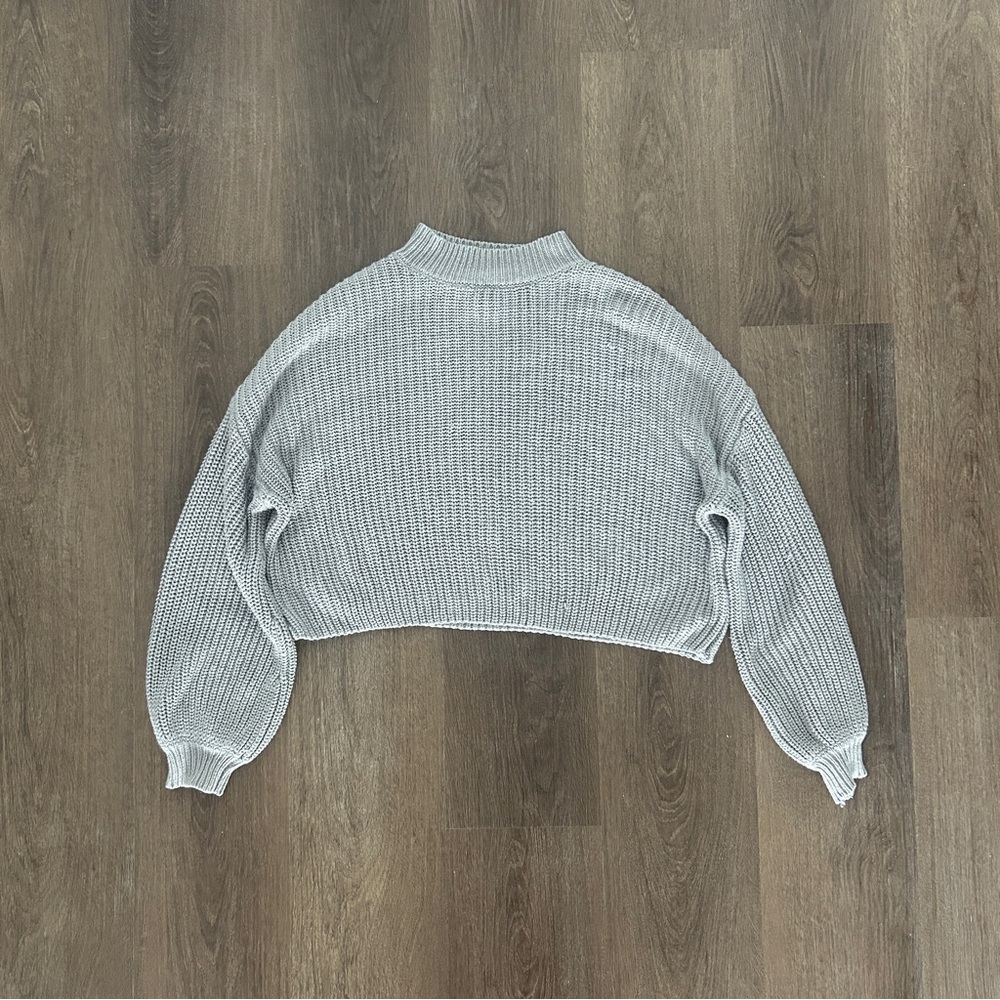 Forever 21 Balloon Sleeve Ribbed Sweater Top